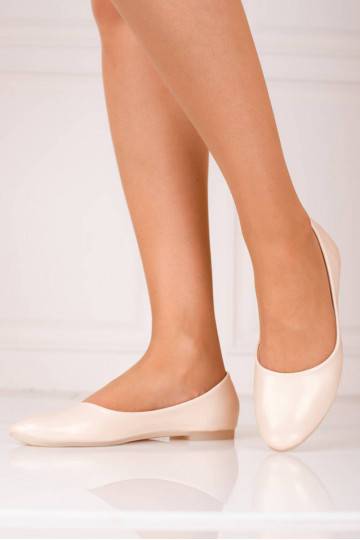 The classic model beige baleriny damskie Shelovet 2