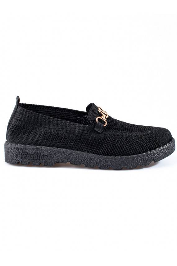 textile Women's moccasins Shelovet black