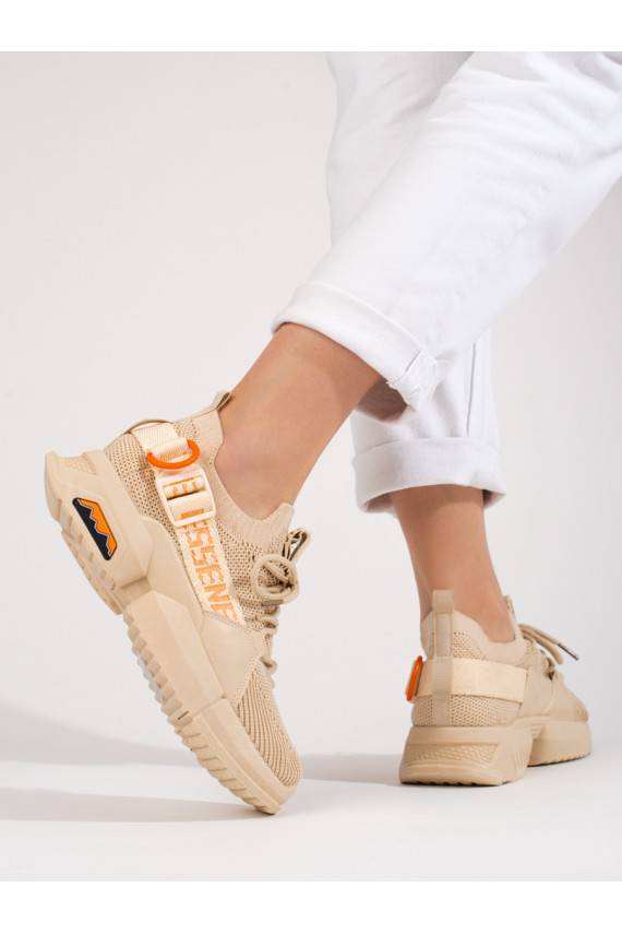 beige  Sneakers model shoes Shelovet