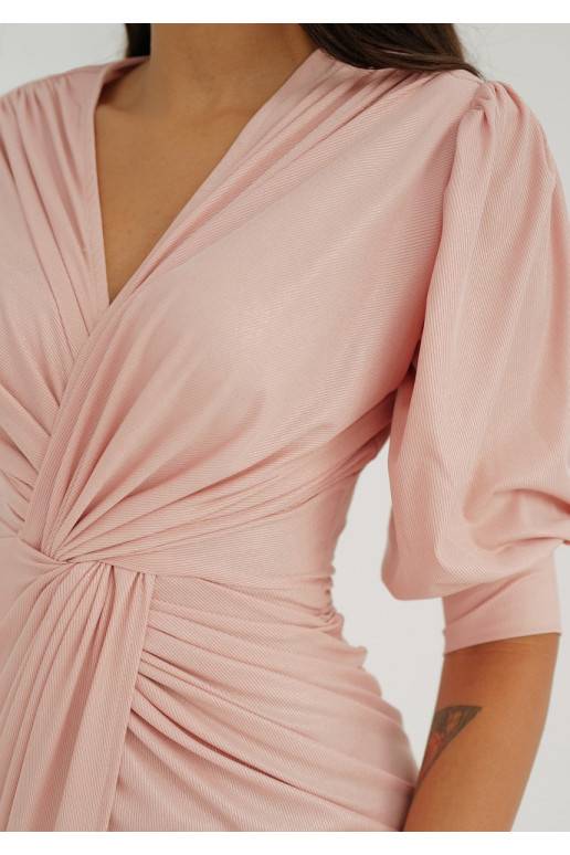 Zoela - Shiny powder pink dress Zoela - Shiny powder pink dress