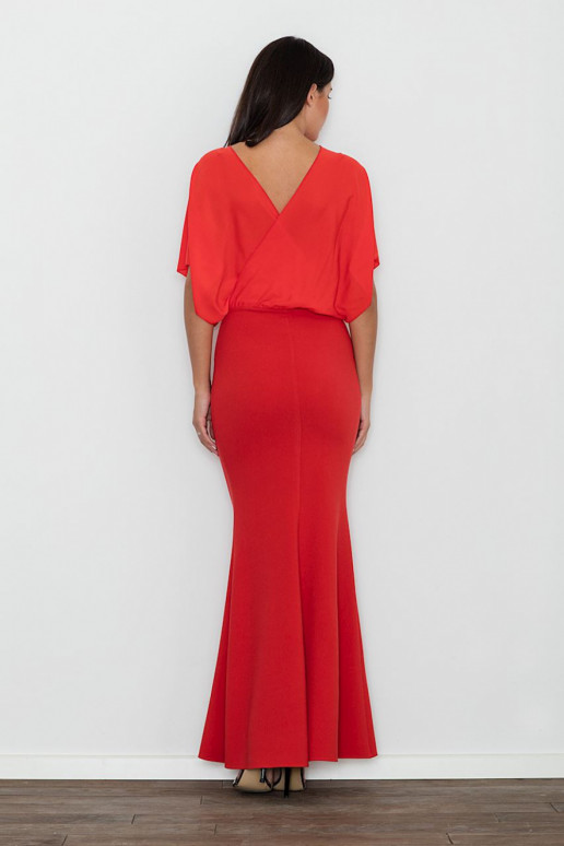 Puošni Ilga raudona suknelė  Figl