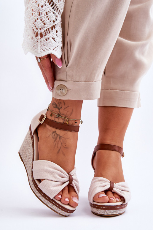 Women's Wedge Sandals Light beige Daphne