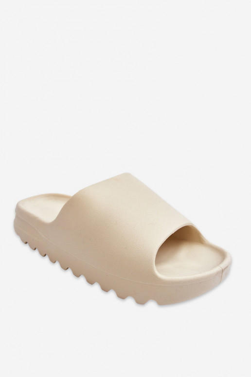 Fashionable Platform Slippers Light beige Estella