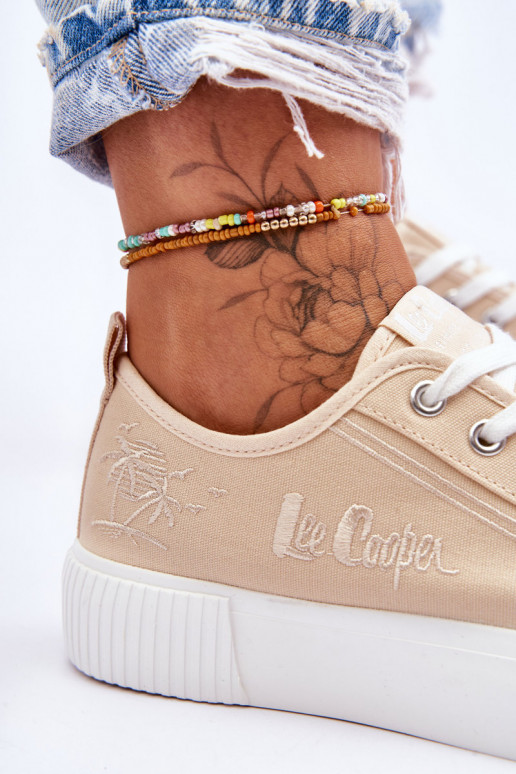 Comfortable Sneakers On The Platform Lee Cooper LCW-23-31-1808L Beige Comfortable Sneakers On The Platform Lee Cooper LCW-23-31-1808L Beige