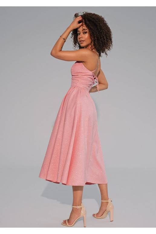 Livia - Powder pink midi brocade... Livia - Powder pink midi brocade...