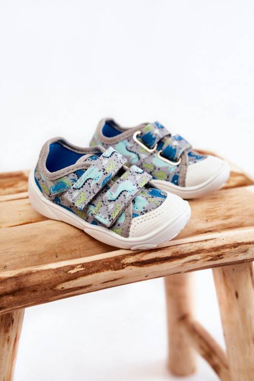 Children's Sneakers Dinosaurs Befado 907P156 Grey