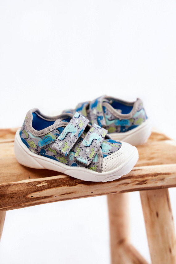 Children's Sneakers Dinosaurs Befado 907P156 Grey