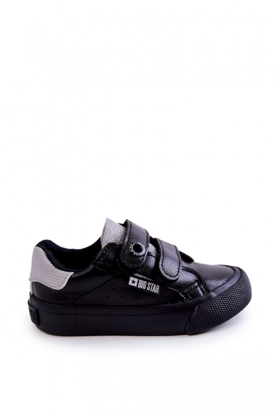 Children's Sneakers With Velcro Big Star JJ374110 Black and Grey