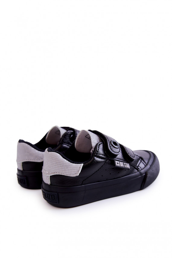 Children's Sneakers With Velcro Big Star JJ374110 Black and Grey