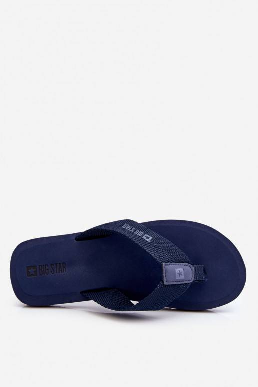 Men's Foam Flip Flops Big Star LL174617 Navy Blue Men's Foam Flip Flops Big Star LL174617 Navy Blue