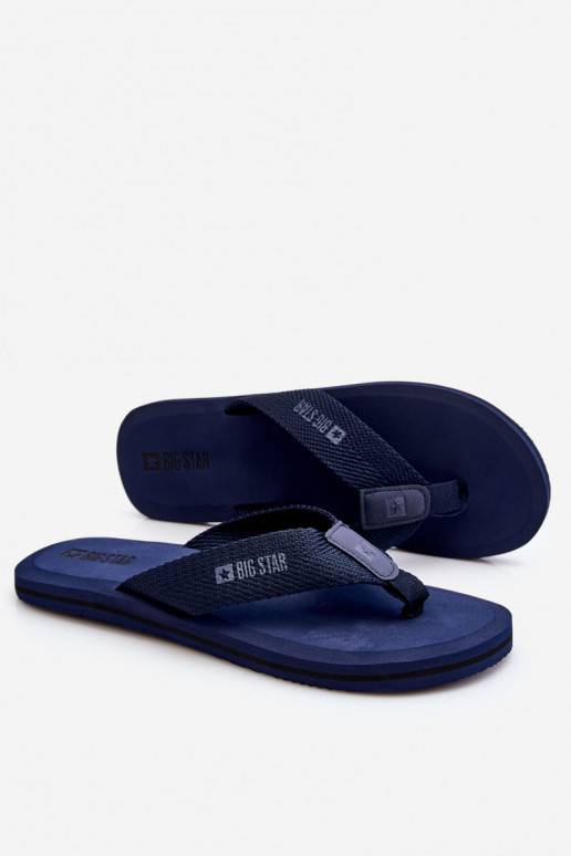 Men's Foam Flip Flops Big Star LL174617 Navy Blue Men's Foam Flip Flops Big Star LL174617 Navy Blue