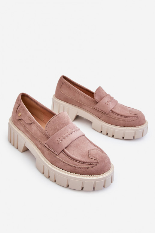 Women's Suede Slip-On Shoes Light Brown Fiorell