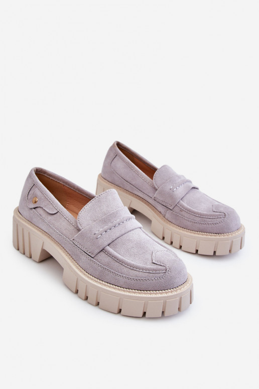 Women's Suede Slip-On Shoes Grey Fiorell