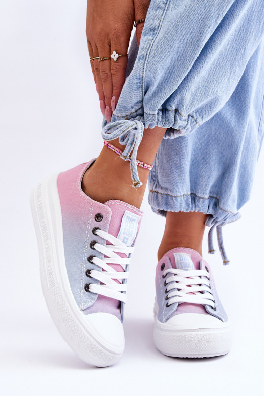 Low Platform Sneakers Big Star LL274A187 Pink and Blue