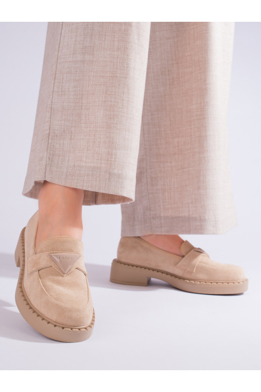 of suede  Women's moccasins beige Potocki