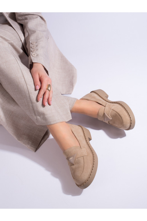 of suede  Women's moccasins beige Potocki