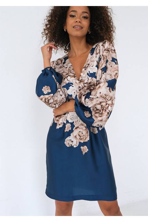 Noemi - Blue floral mini dress Noemi - Blue floral mini dress
