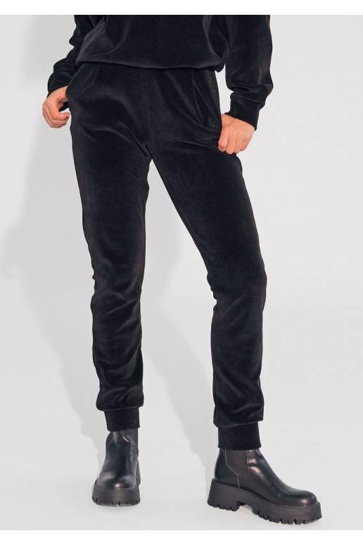 Fabi - Black velvet sweatpants Fabi - Black velvet sweatpants