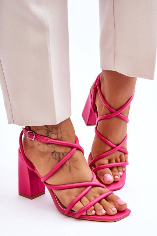 Classic Sandals On High Heel Fuchsia Lucetta Classic Sandals On High Heel Fuchsia Lucetta
