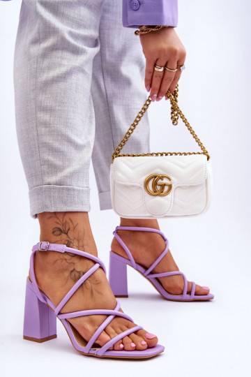 Classic Sandals On High Heel Violet Lucetta 2