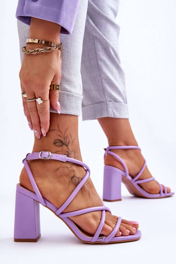 Classic Sandals On High Heel Violet Lucetta