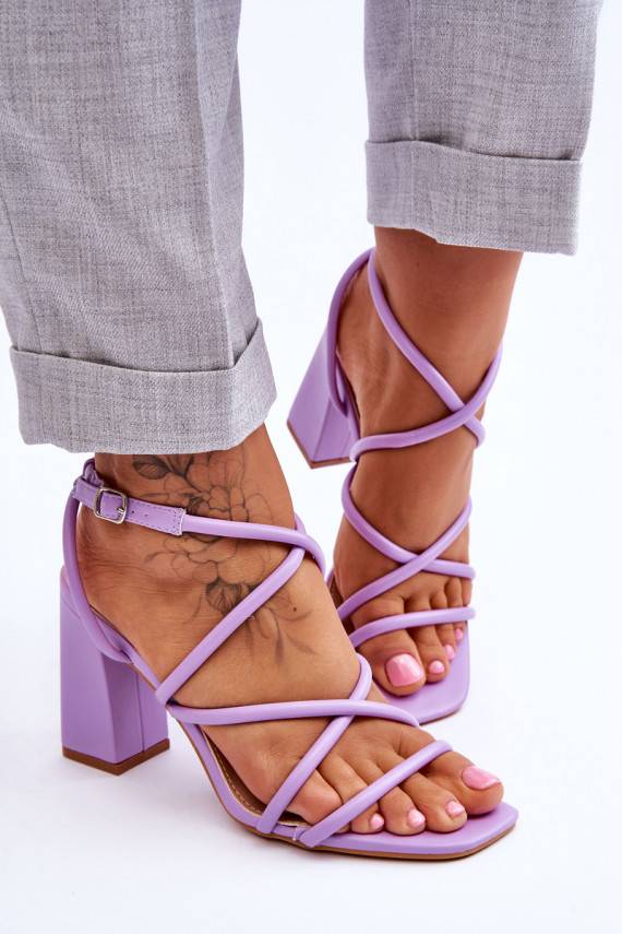 Classic Sandals On High Heel Violet Lucetta