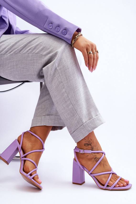 Classic Sandals On High Heel Violet Lucetta