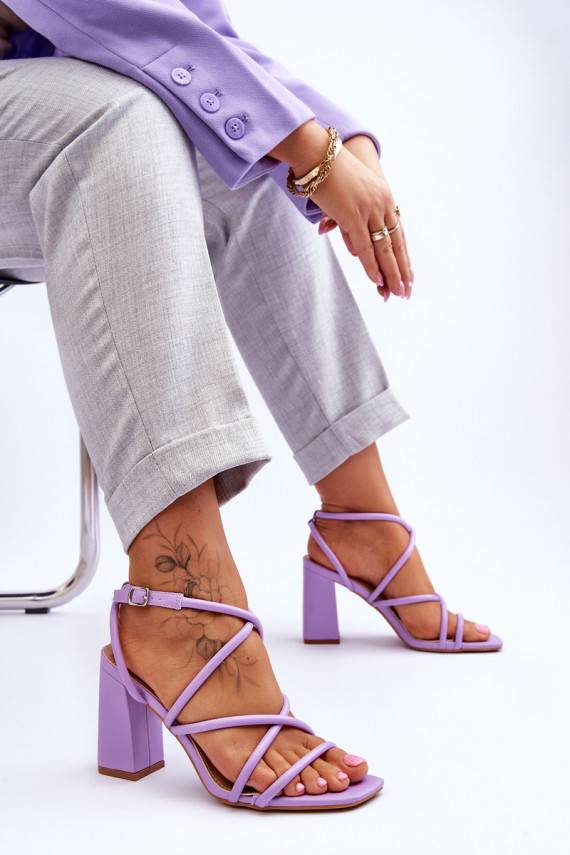 Classic Sandals On High Heel Violet Lucetta