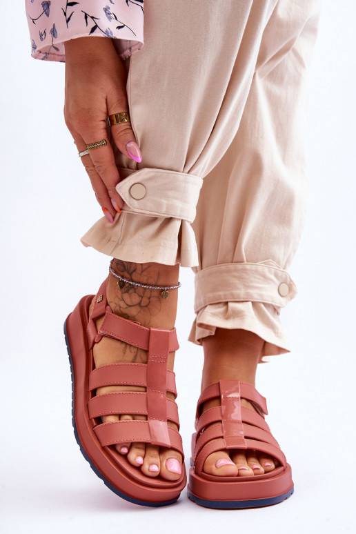 ZAXY Women's Vegan Velcro Sandals JJ285016 Dusty Pink