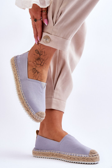 Espadrilles On A Braided Sole Big Star HH274497 Light blue 2