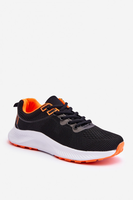 Classic Women's Sport Lace-Up Shoes Black and Orange Darla