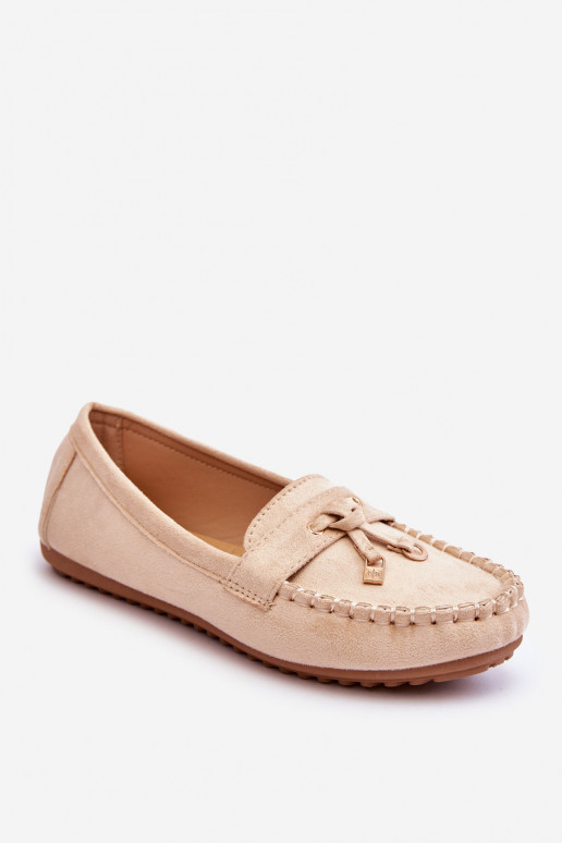 Classic Suede Loafers Beige Good Time