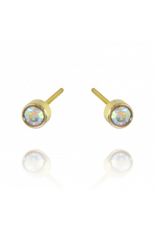 gold color-plated stainless steel earrings cover with gold KST2946