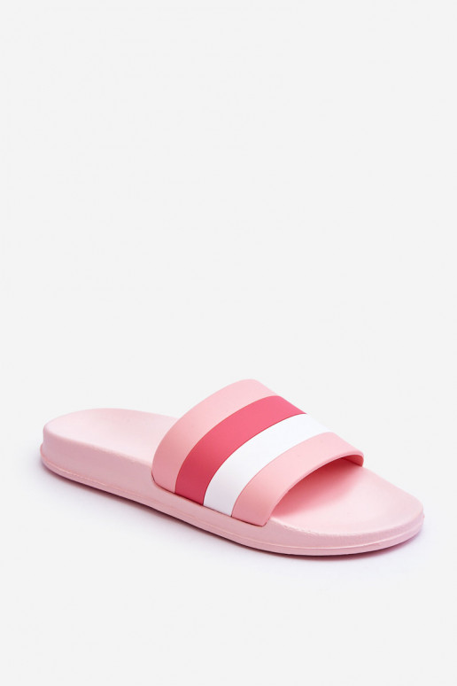 Women's Striped Slippers pink Vision
