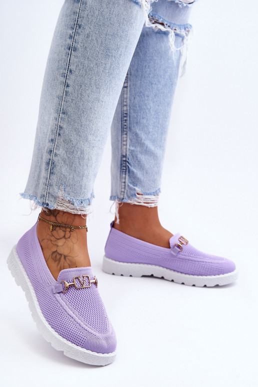 Women's Slip-On Sneakers With Embellishment Violet Alena