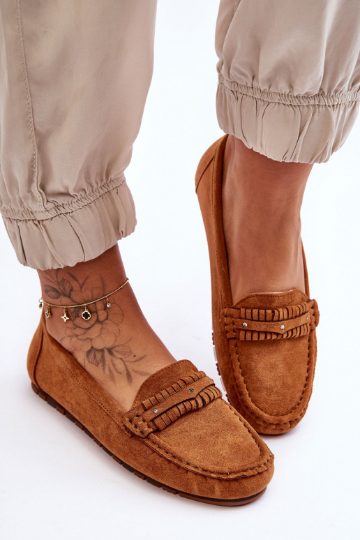 Women's Suede Loafers camel Clorie