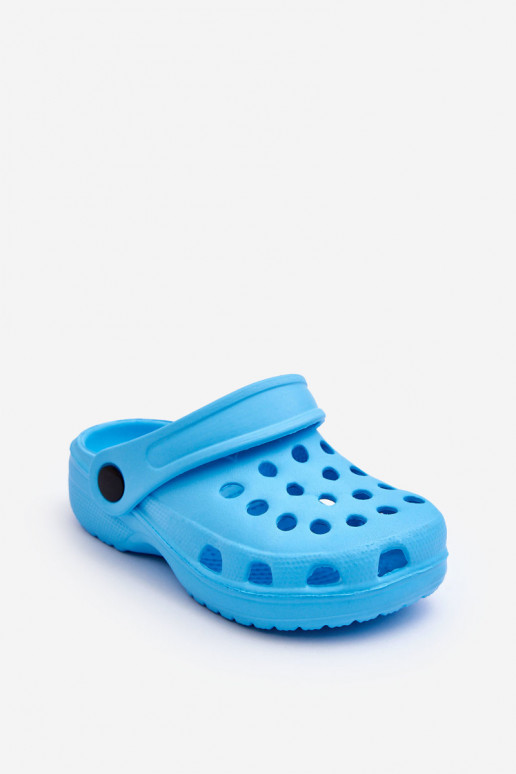 Baby Foam Crocs Slides Light Blue Percy