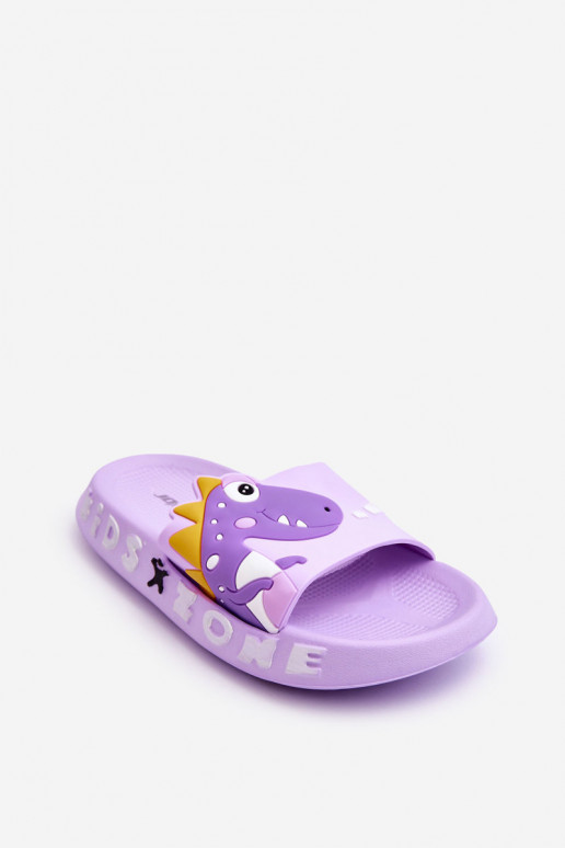 Children's Foam Slippers Dinosaur Violet Dario