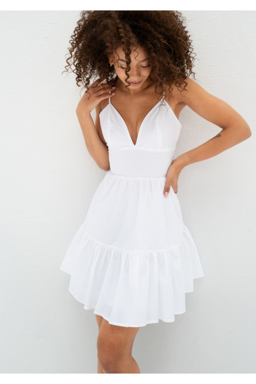 Alexa - White mini summer dress
