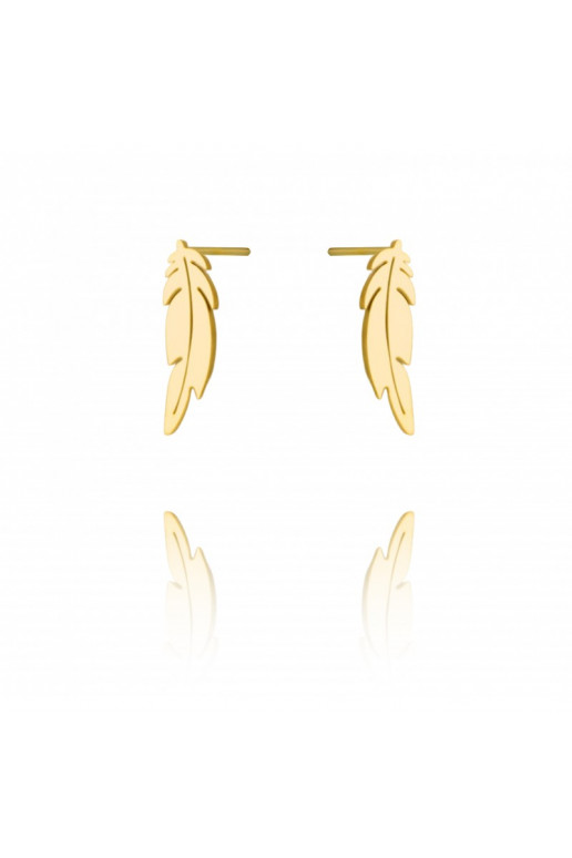 gold color-plated stainless steel earrings cover with gold KST2955