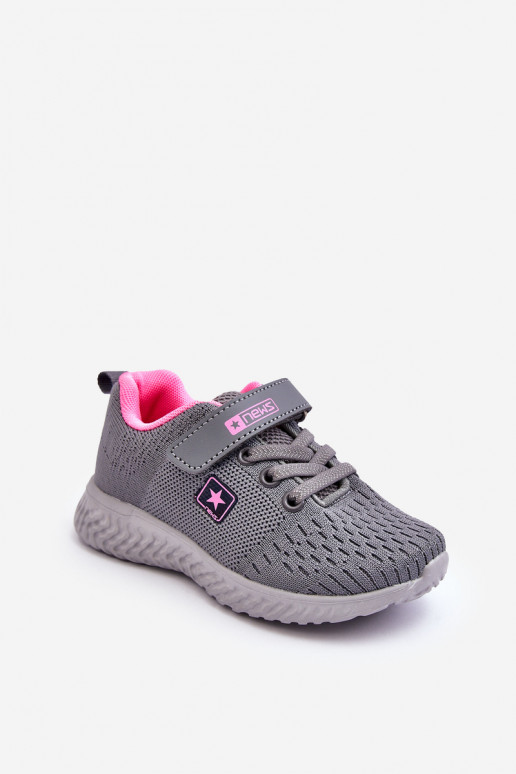 Children's Sport Shoes With Laces Grey Brego