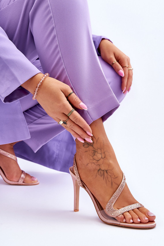 Elegant Slip-on High Heel Sandals Nude Colima