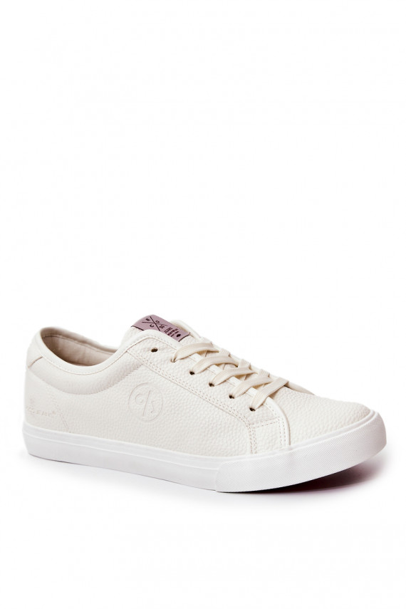 Men's Leather Sneakers Cross Jeans White
