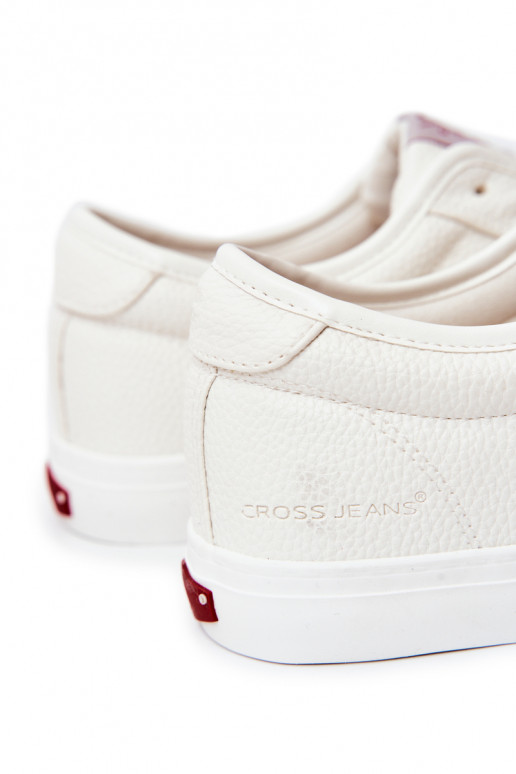 Men's Leather Sneakers Cross Jeans White