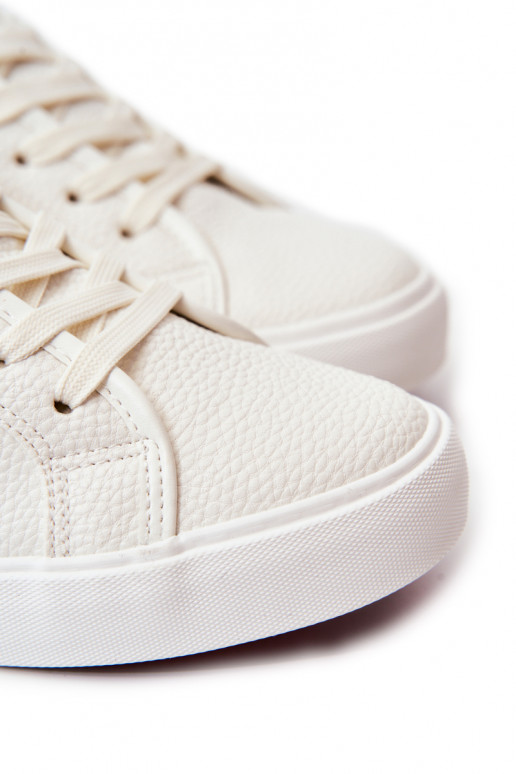 Men's Leather Sneakers Cross Jeans White