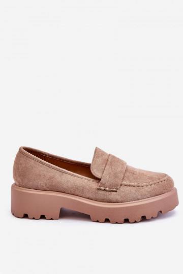 Classic Suede Loafers Loafers Beige Corrin 2