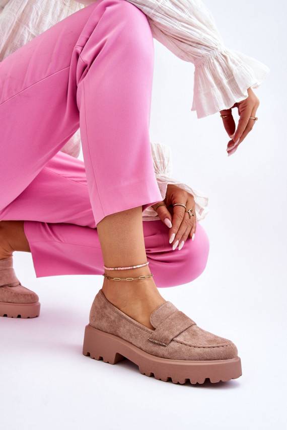 Classic Suede Loafers Loafers Beige Corrin