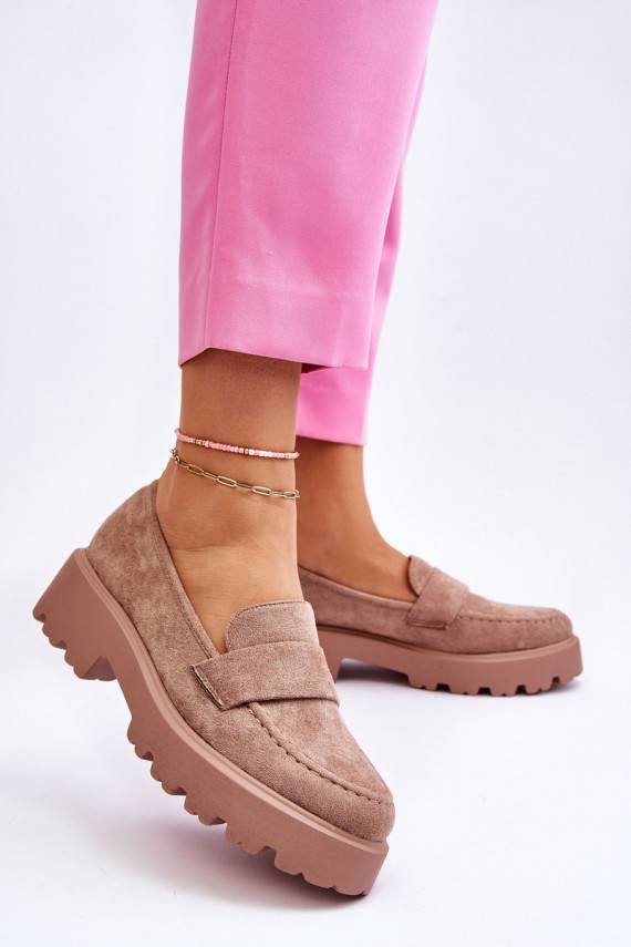 Classic Suede Loafers Loafers Beige Corrin