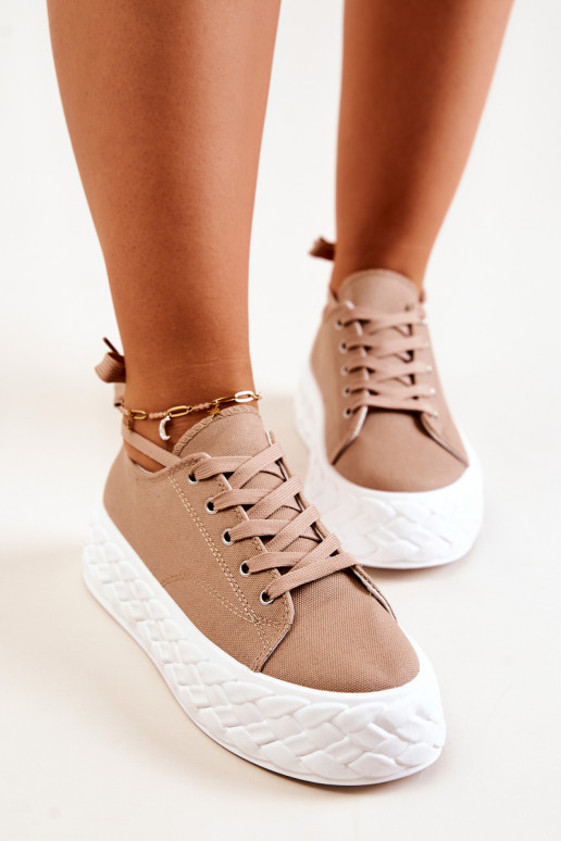 Sneakers On A Massive Platform Beige Suzane