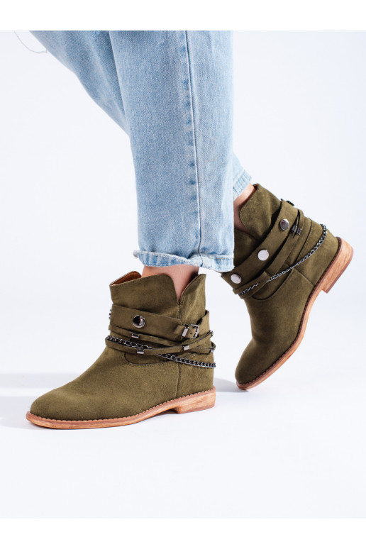 of suede women's boots  Shelovet green